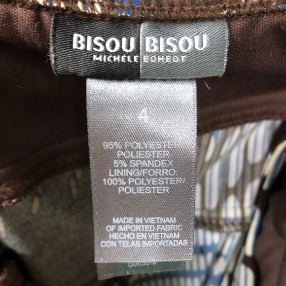 C3 - Bisou Bisou Blue Brown  Dress - Size 4 - Picture 6 of 6